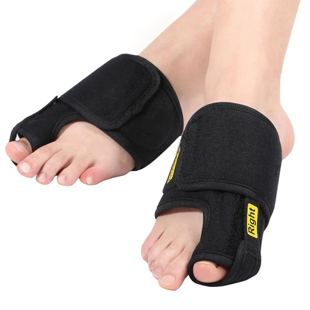 1Pair Adjustable Soft Capsule Splint Support Enhanced Thumb Valgus Corrector Divided Into Left And Right Feet Hallux Valgus Belt