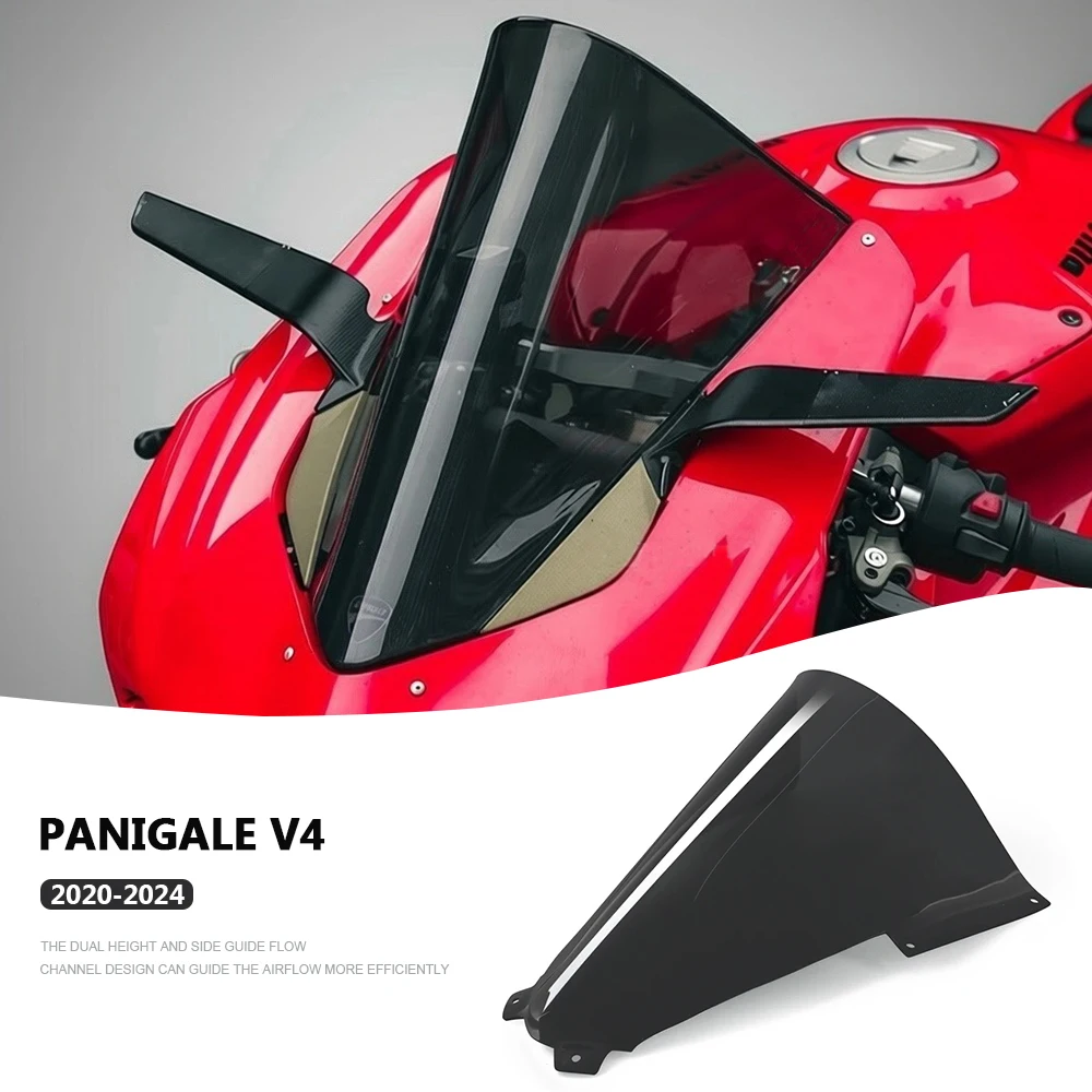 

FOR Ducati Panigale V4 V4S Motorcycle Windshield Windscreen Wind Deflector Racing Screen 2020 2021 2022 2023 2024