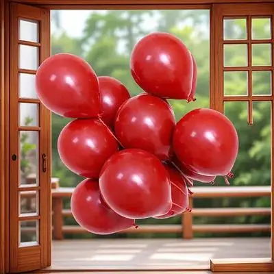 

50Pcs Gemstone Red Latex Balloons Unique Creative Matte Decorative Balloons Set Birthday Wedding Party Festival Supplies