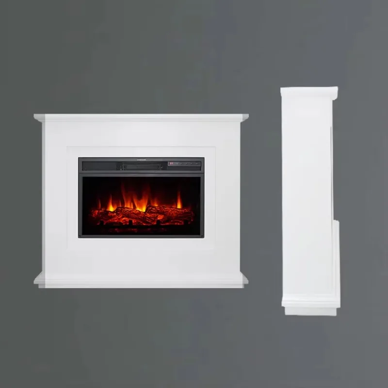 【ساخن】مواقد لهب للديكور الحديث وجهاز تحكم عن بعد LED 7 إعدادات لهب مدفأة كهربائية لرف الرخام الداخلي