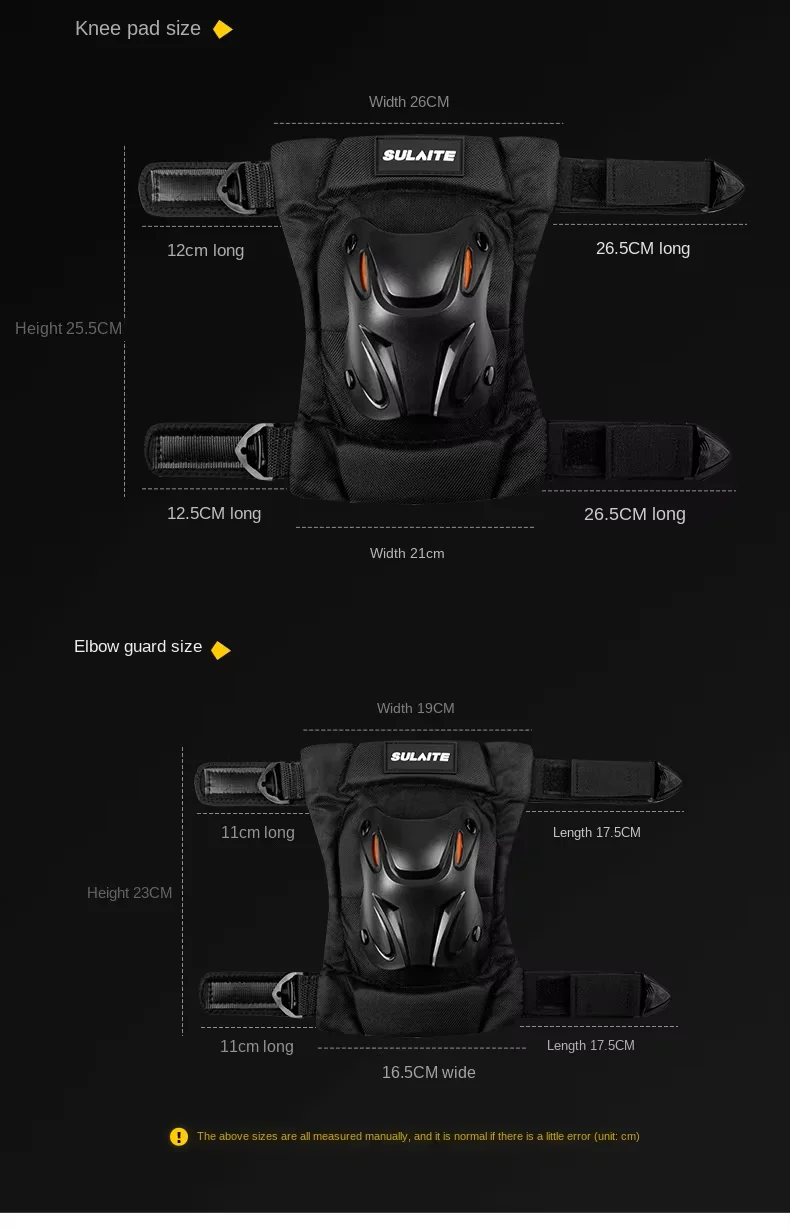 زوج من وسادات الركبة للدراجات النارية ومنصات الكوع. لحماية ركوب الخيل، وسباقات MTB، والدراجات النارية على الطرق الوعرة