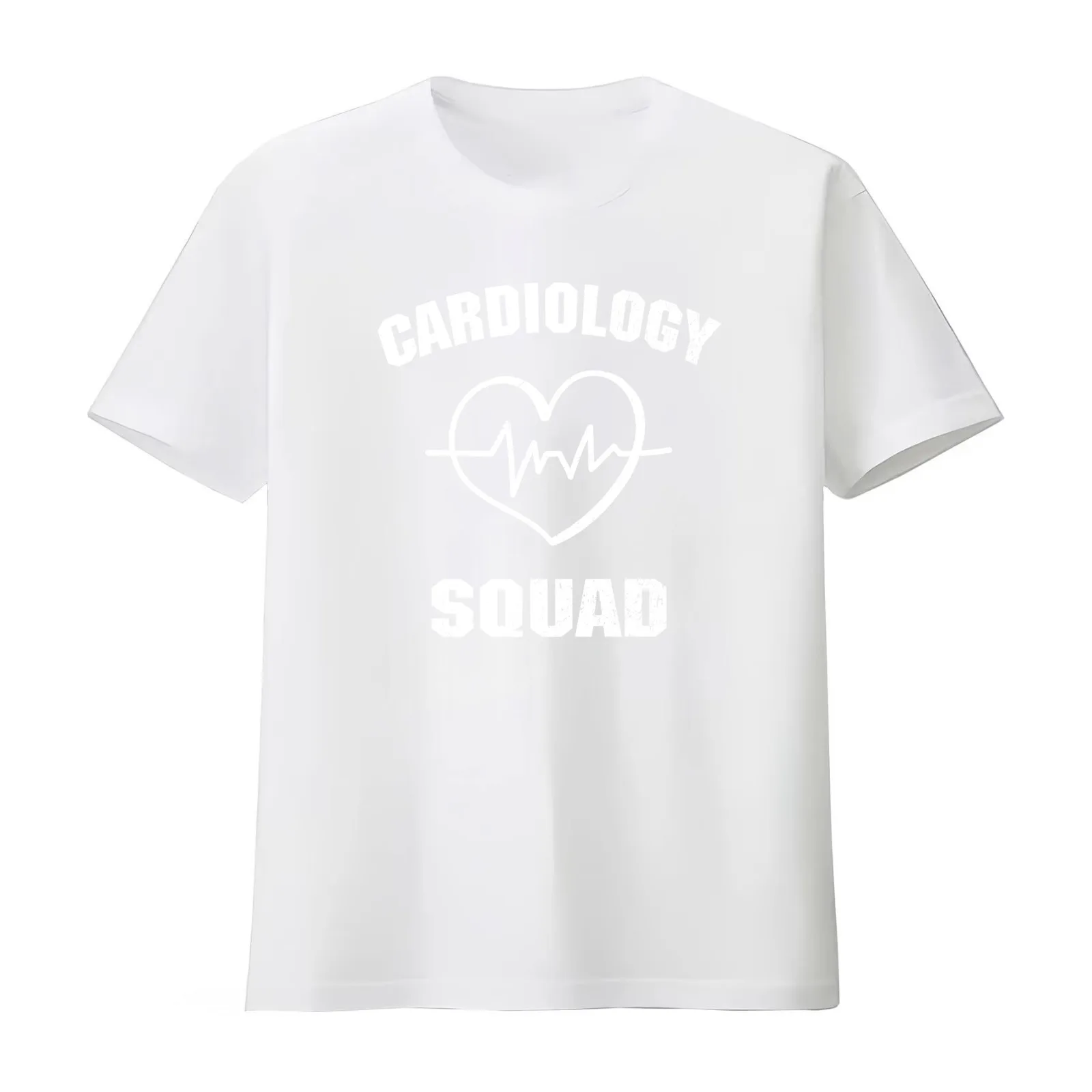 Cardiology Squad Leopard Admin Team Staff T-Shirt Summer Casual Cotton Tee Oversized Streetwear Tops Vintage Graphic Print