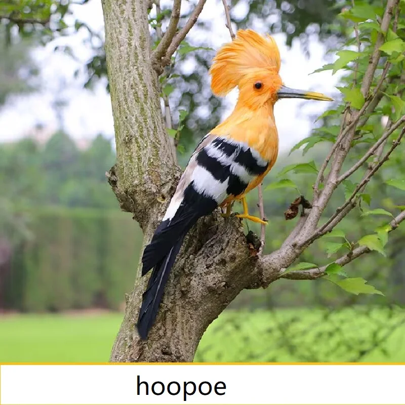 Simulation Animal Bird foam and feather hoopoe bird handmade model home garden decoration about 30cm a2057