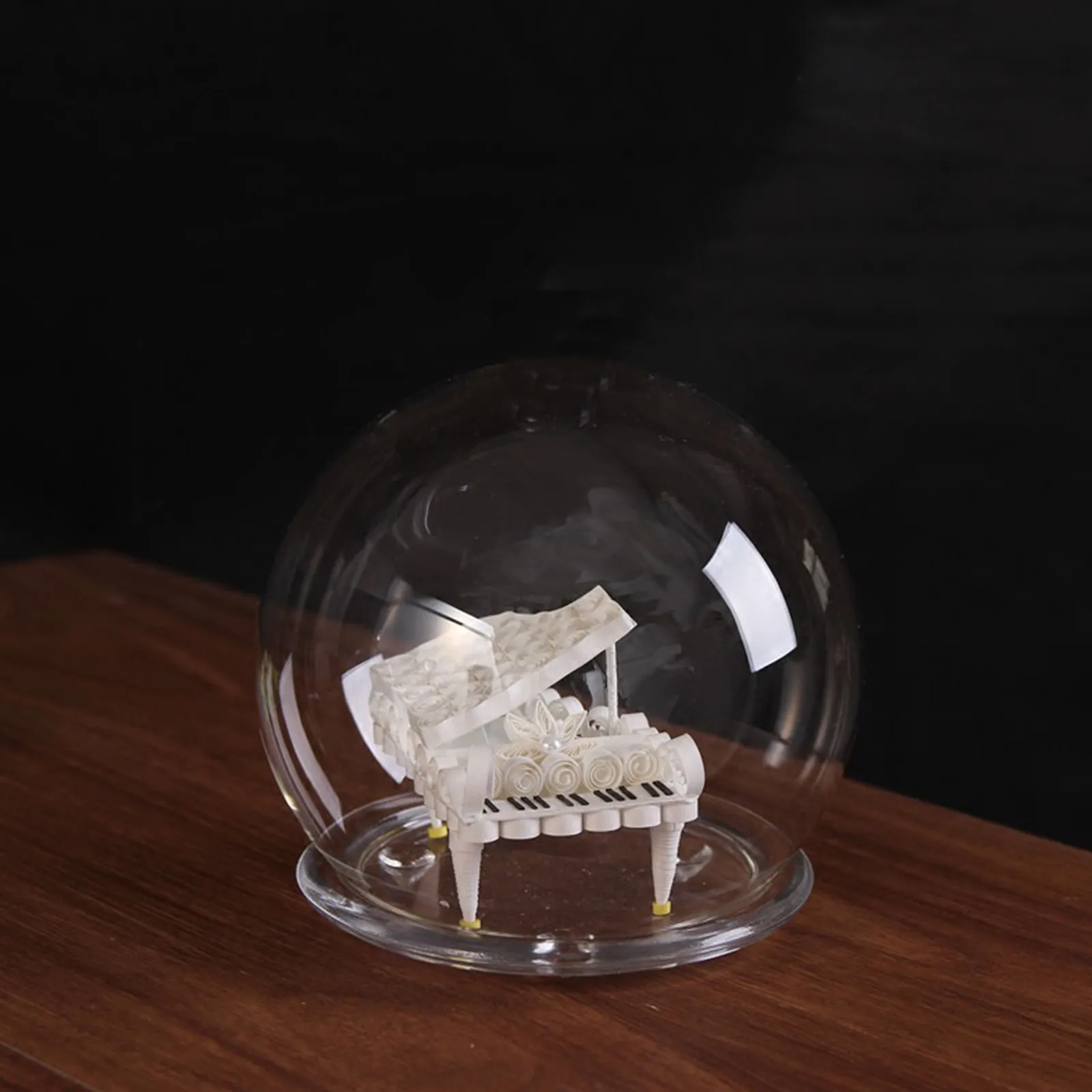 

Набор: Прозрачный стеклянный купол для стабилизированных цветов с устойчивым основанием, для микроландшафтов, украшения для тортов и декоративных композиций