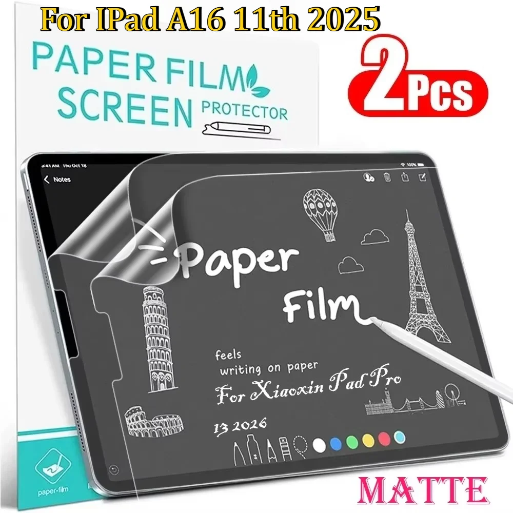 2PCS Matte Paper Feel Soft Film for IPad A16 11th 12th 10 10.9 Air Pro 11 13 12.9 M5 M4 M3 M2 Mini 8 7 6 8.3 