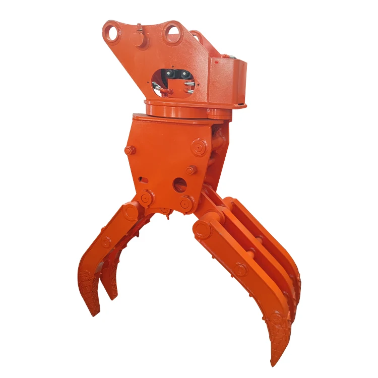 Hydraulic Rotating Scrap Steel Grabber for Excavator, Fixed & Rotatable Orange Peel Grabber for Scrap Metal Handling