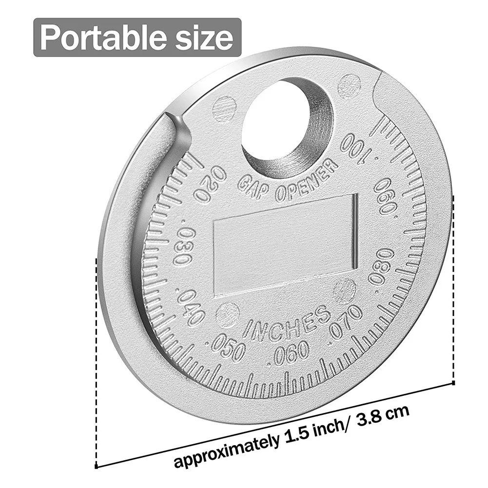 A93Z Spark Plug Space Tool Gapper Gauge- Wire Spark Plug Space Measuring Tool Scaled from .020Inch to .100Inch