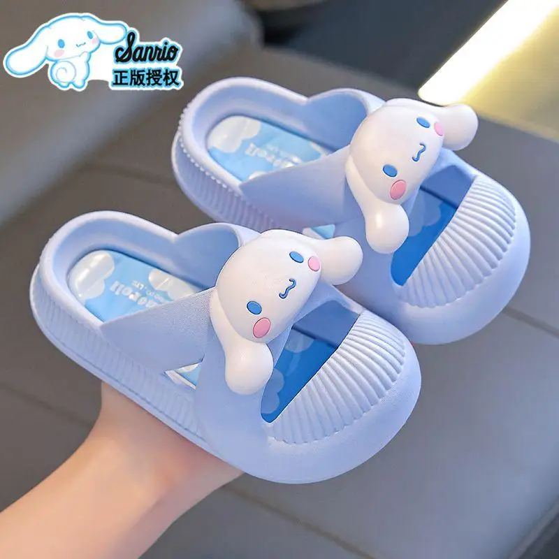 

Sanrio Hello Kitty Summer Kids Cute Sandals Kuromi New Girls' Anime Cartoon Fashion Toe Protection Slippers Bathing Beach Shoe