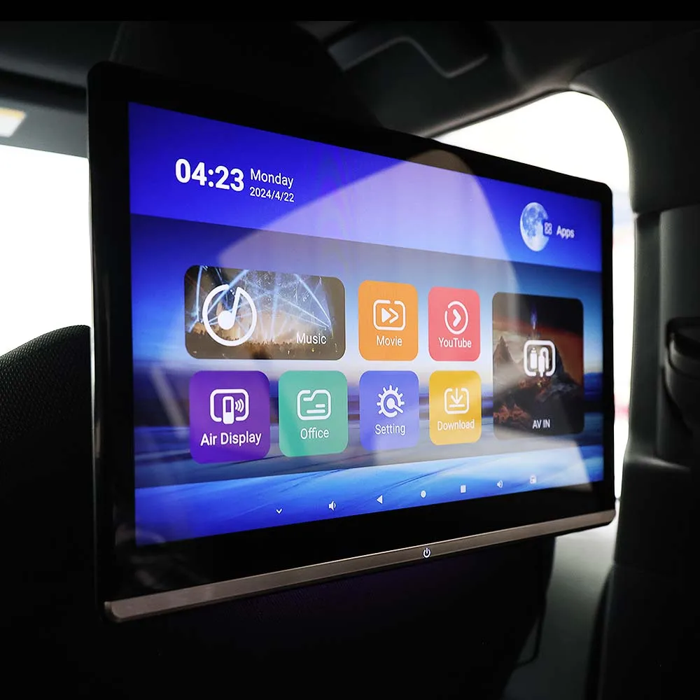 

4kvideo 14 Inch 8CORE 64gb 128gb Android Backseat Screens For Car Display Screen Android Car Headrest Monitor