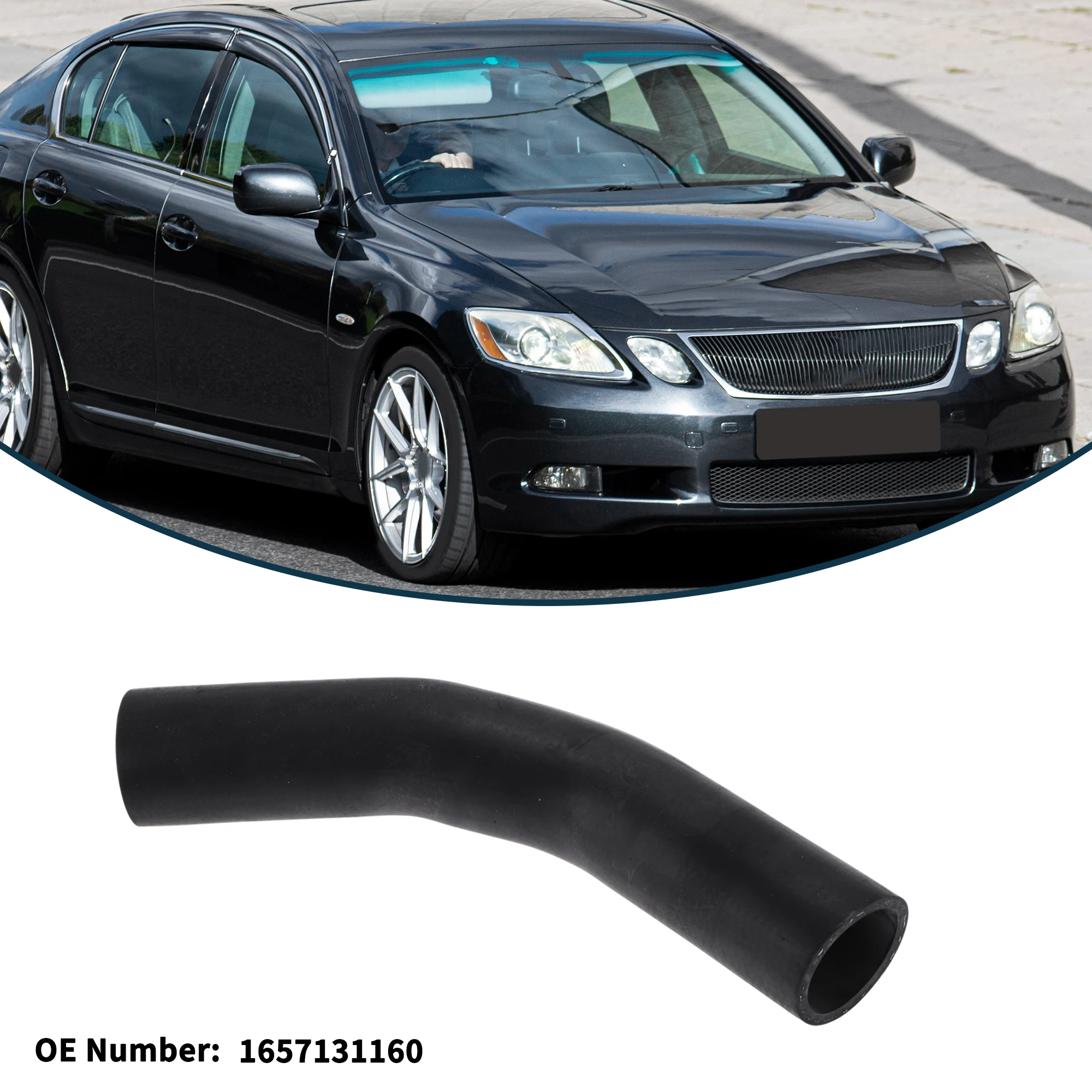 Motoforti mangueira do radiador aquecedor mangueira de saída do radiador tubo no.1657131160 para lexus gs350 06-11 tubo de água de borracha preto 1 pc