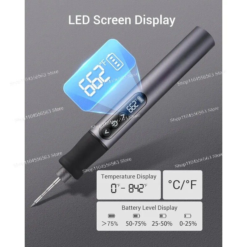 مكواة لحام كهربائية ذكية T1 (2600 مللي أمبير في الساعة) - أداة لحام نقطي عبر الحدود ببطارية ليثيوم، مكواة لحام منزلية صغيرة من القصدير #4