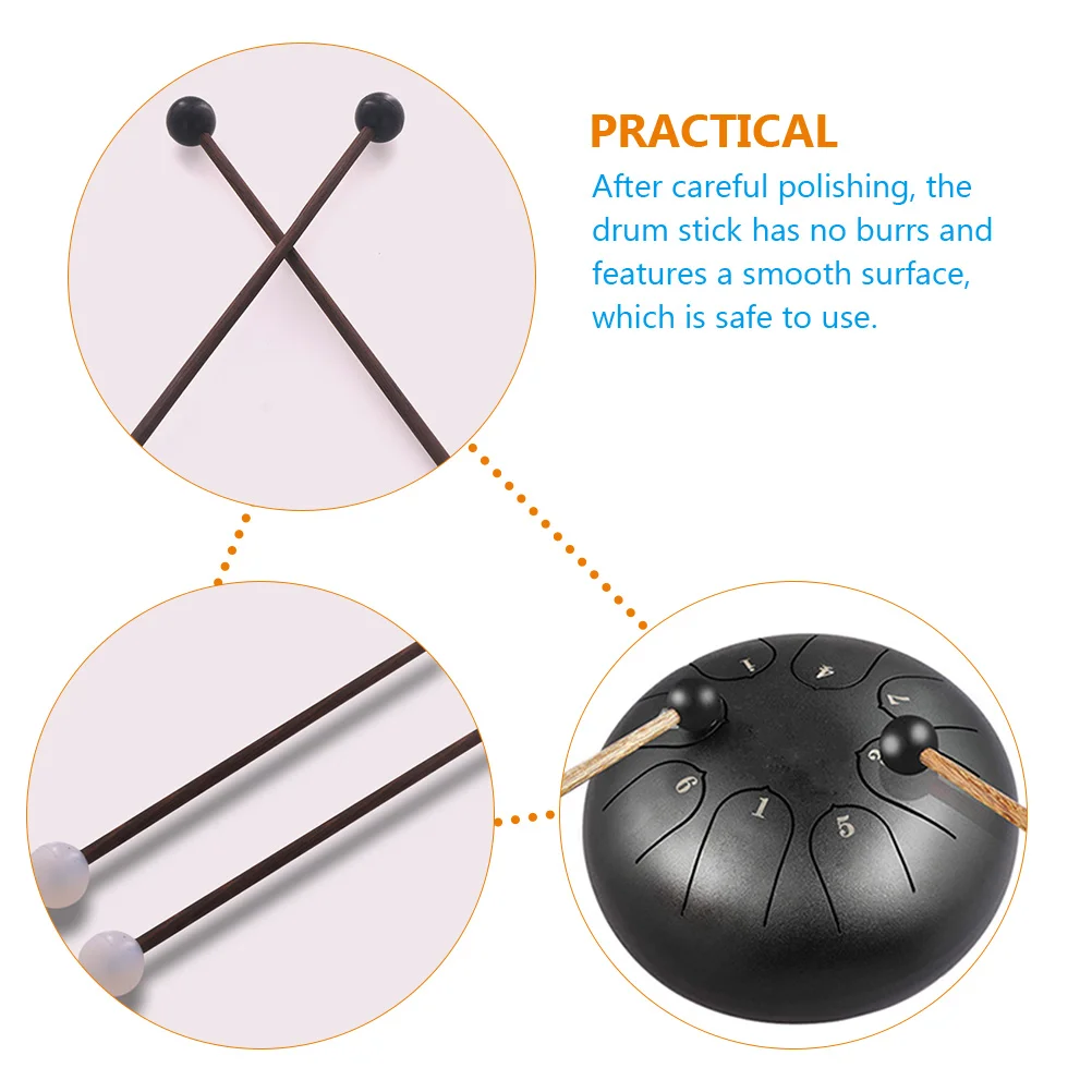 

Ethereal Drum Sticks 2 Pairs Durable Percussion Accessories Practical Drumsticks Portable Mallets Musical Beginners Kids Toy