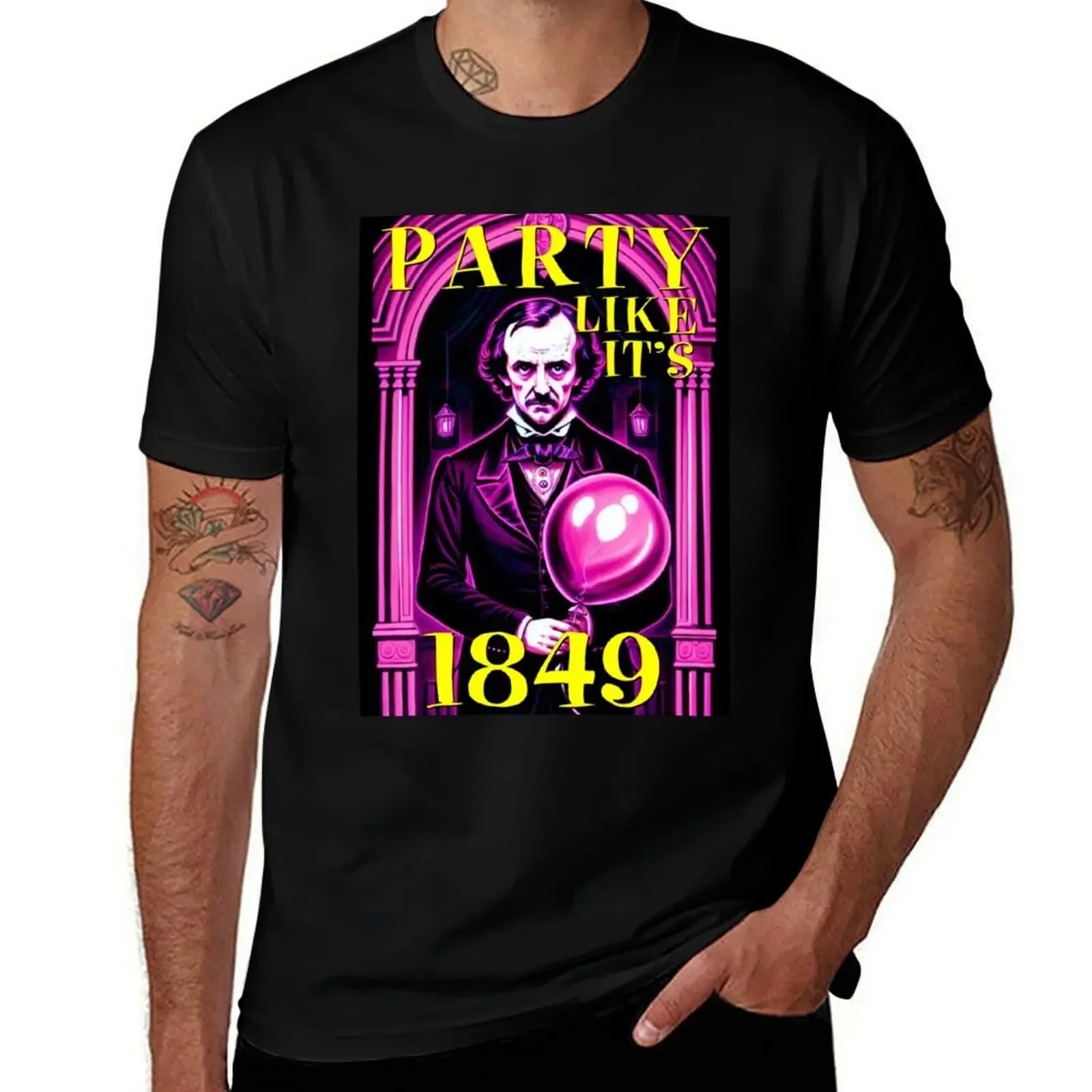 

Edgar Allan Poe: Party Like It's 1849 T-Shirt boys animal print anime clothes customizeds t shirts for men pack