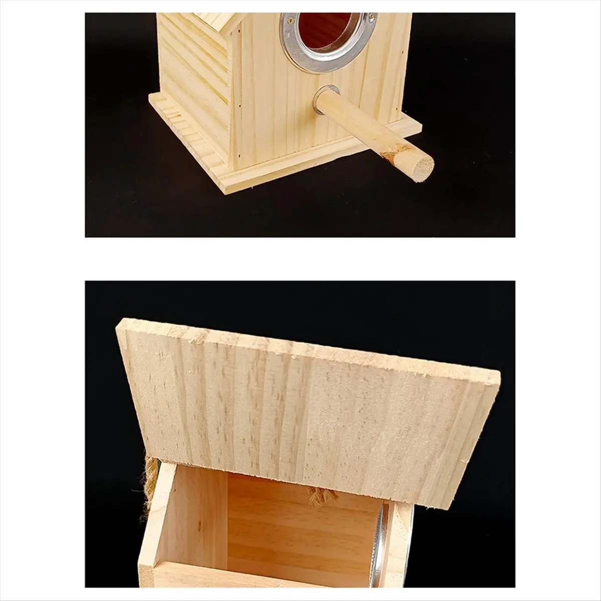 Nichoir pour oiseaux Parrot Bird House, protection de l'environnement, nid pour l'éclosion et le séjour, nid chaud, magnifique nichoir suspendu fait main, L