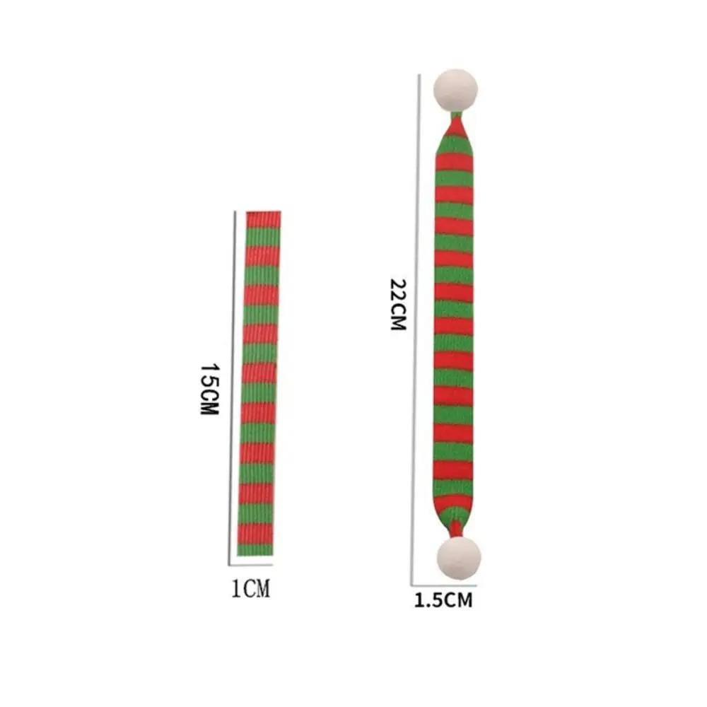 Новогодний мини-шарф ручной работы для кукол, 30 шт.