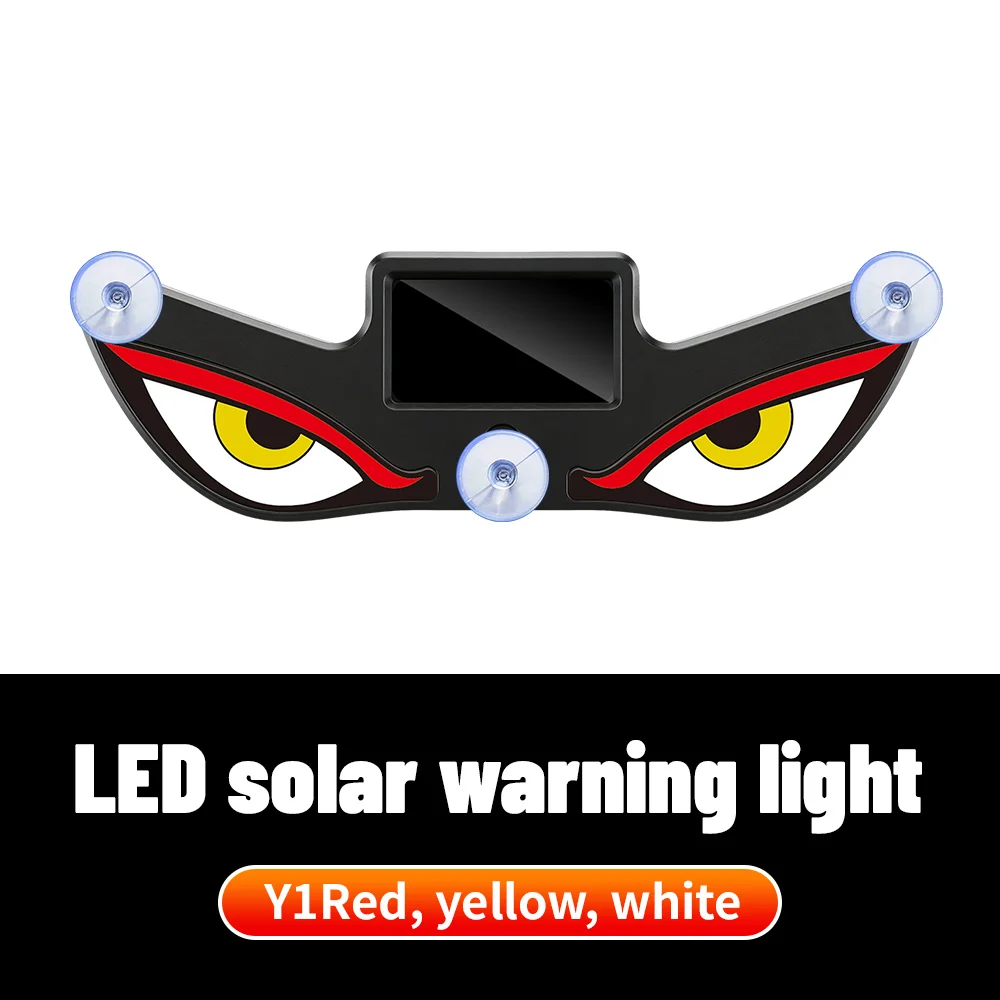 Solarbetriebene Auto-Neonleuchte Kabellose Coole DEMON EYE LED-Ambientebeleuchtung Saugnapf USB-Aufladbare Atmosphäre-Atemlampe