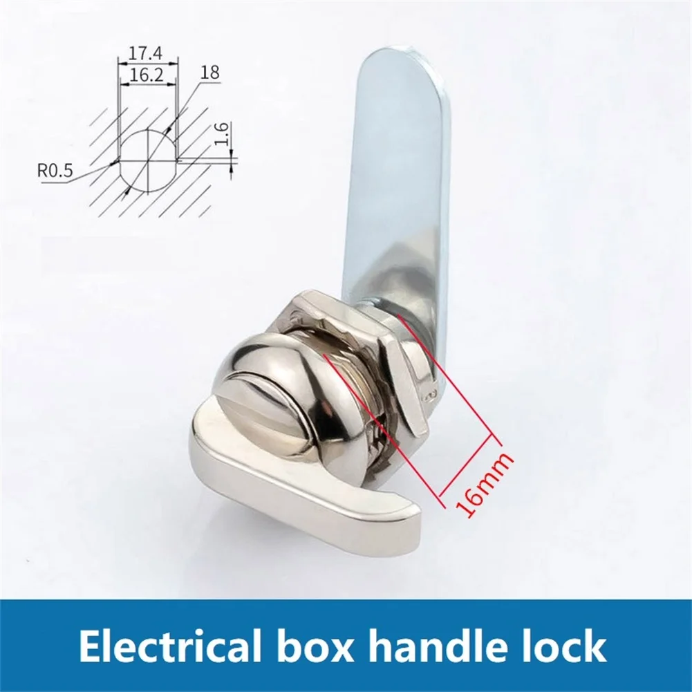 Zinc Alloy Cabinet Lock with Knob and Tongue for Cabinets Drawers Distribution Boxes and Enclosures 16mm 22mm 30mm