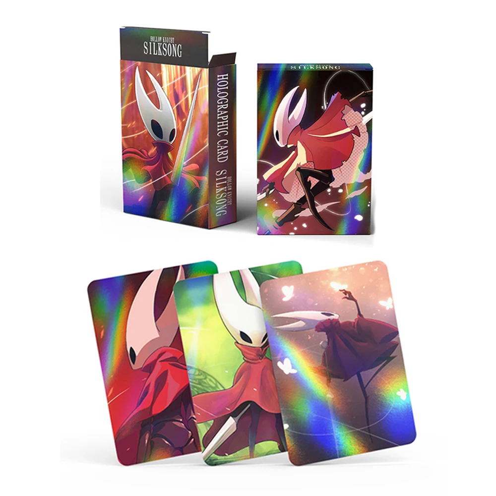 بطاقة هولو نايت هورنت سيلكسونج أنيمي للأطفال حفلة كوسبلاي بطاقة ليزر للألعاب جمع ملصق ألعاب كرتونية هدية مزخرفة #2