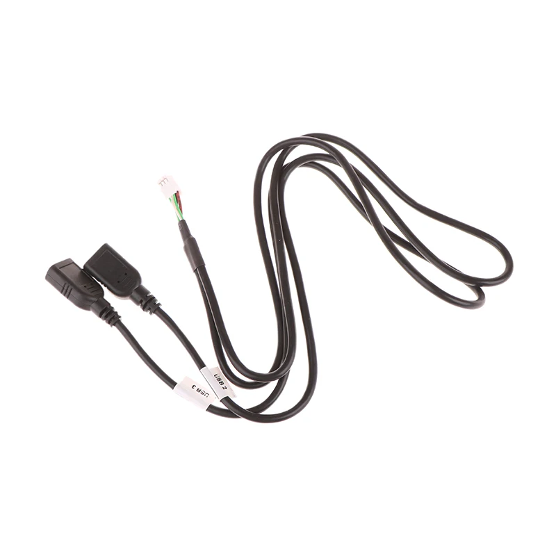 Adaptador de Cable de interfaz USB Dual, 1 piezas, 6 pines, para reproductor Multimedia de Radio Android, arnés de cables, Conector de enchufe