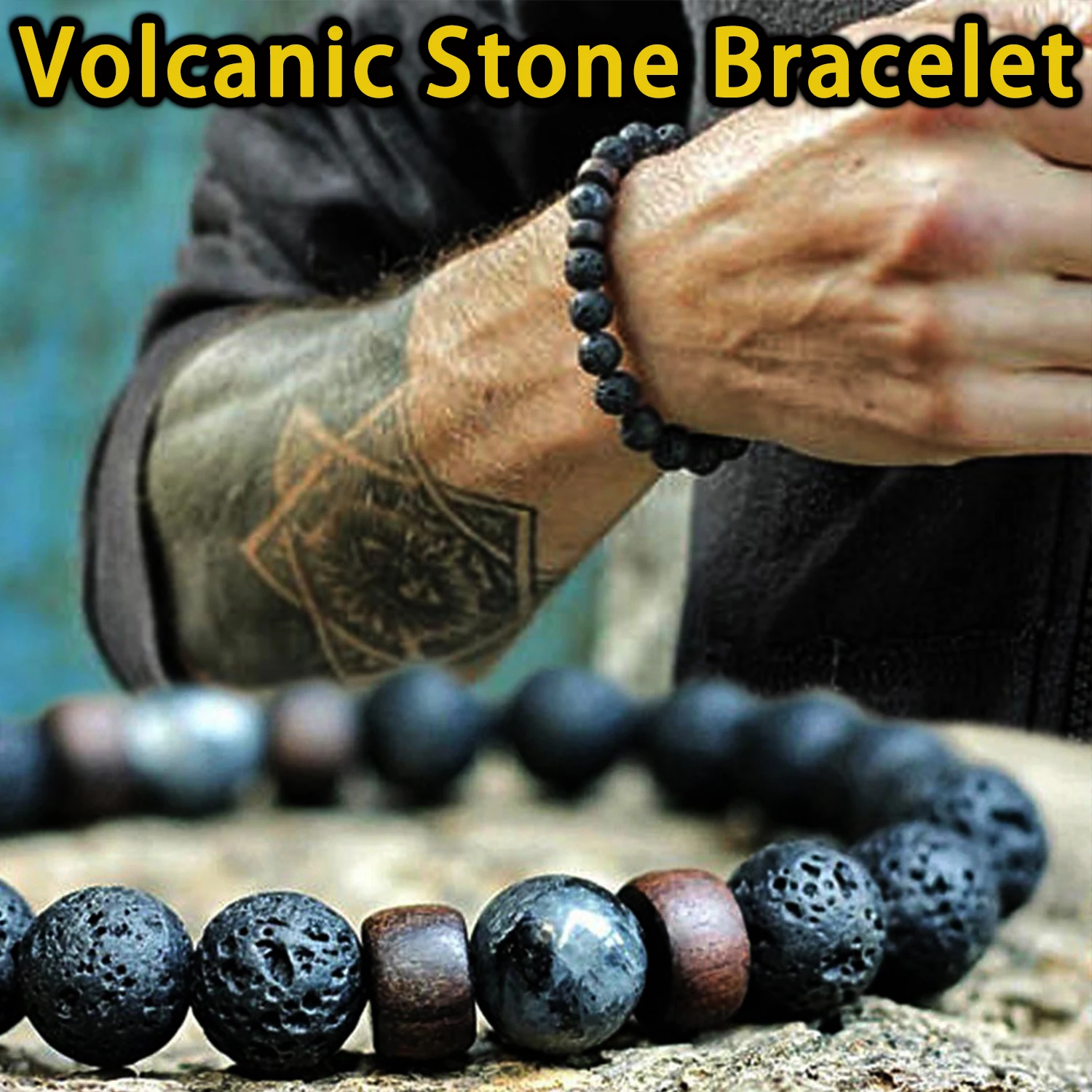 Bracelet artisanal élastique e - Bead Bracelet Men avis et prix