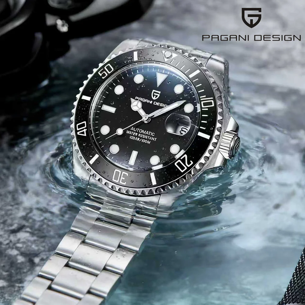 Pagani Design Top Luxury Brand 43MM Men's Watch Stainless Steel Sapphire Sports Automatic Mechanical Watch 100m Waterproof