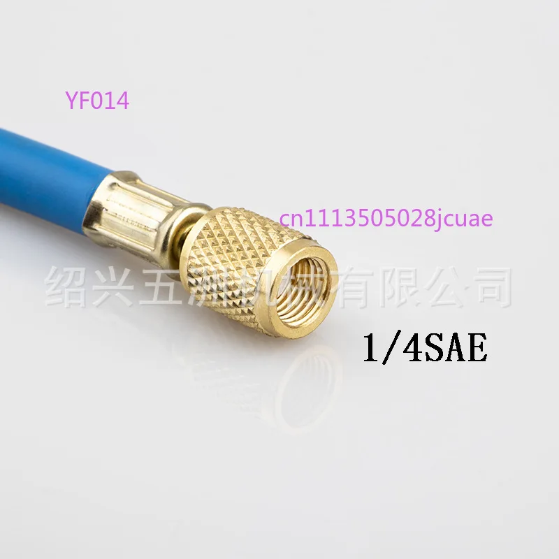 JF012 R134a Car A/C Fluoride Hose European American Version 1/2ACME Thread Refrigerant Detection Charging Tube