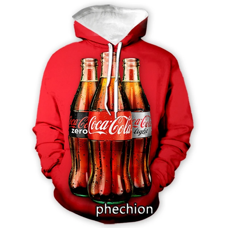 phechion New Fashion Men/Women Coke 3D Print Sport Fashion Hoodies Streetwear Hip Hop Casual Sweatshirt Clothing Z113