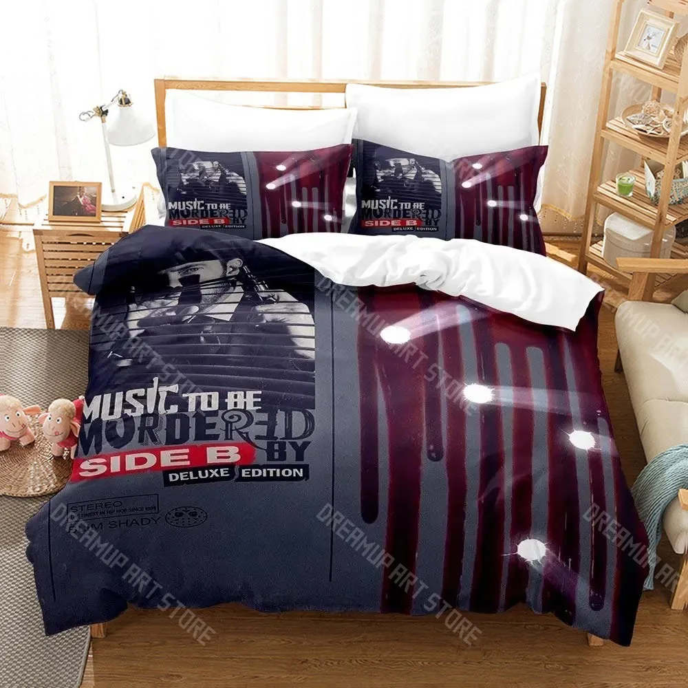 3D Printed Music To Be Murdered By Eminem MTBMB Bedding Set for Boys Girls Duvet Cover Twin Queen King Full Single Double Sizes