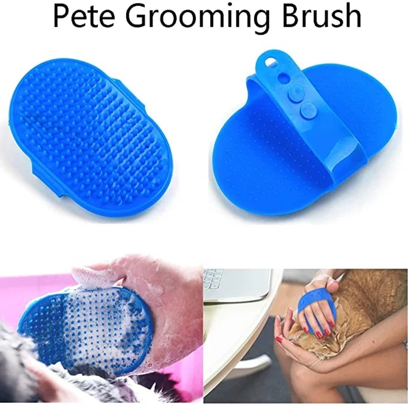 Rabbit Grooming Cleaning brush Dog Cat Bath Brush Comb Pet shower brush  Pets Silicone Washing Glove Hamster Rabbit Supplies