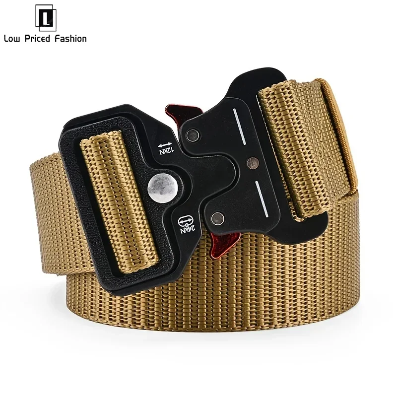 Men's Belt Outdoor Hunting Tactics Belt Multi Functional Buckle Nylon Belt High Quality Marine Corps Canvas Belt