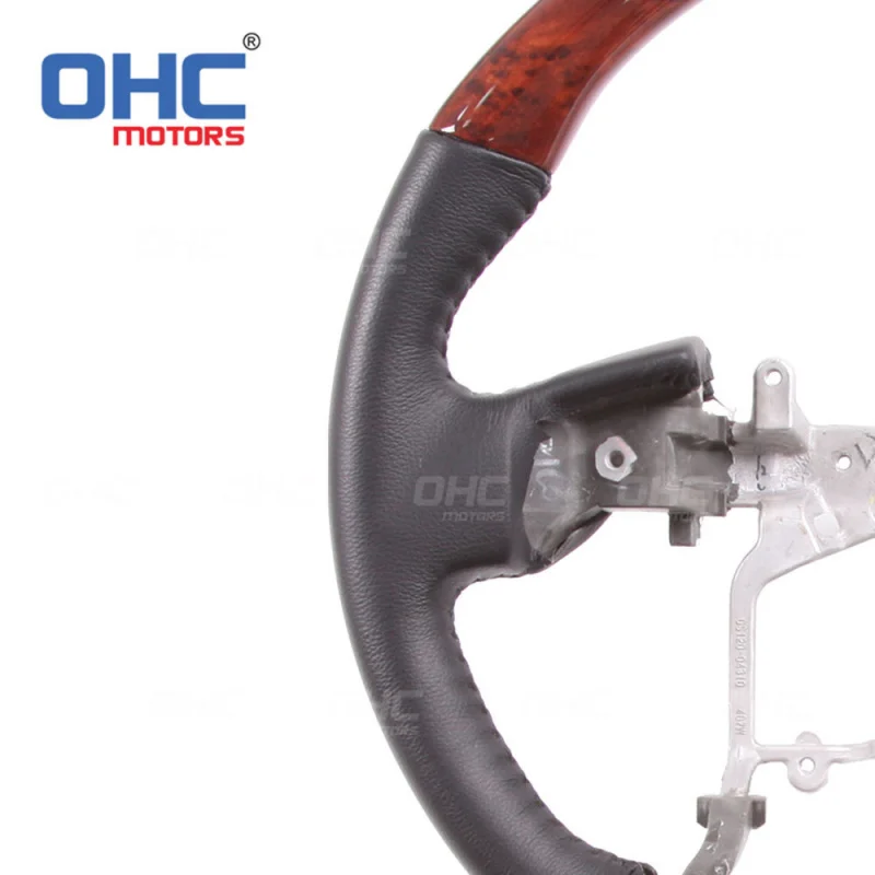 For  Prado, smooth peach wood car steering wheel modified into a racing