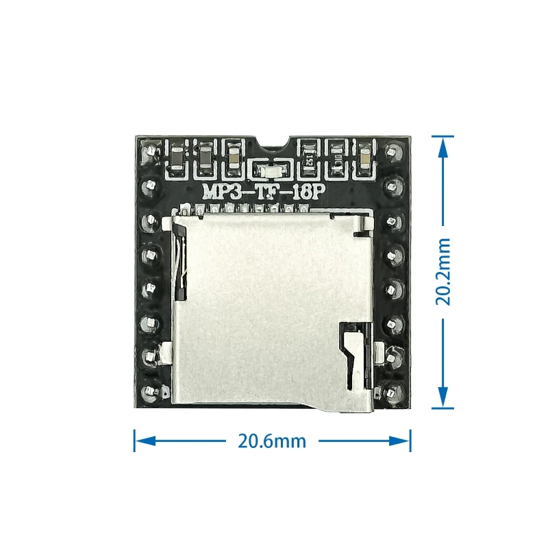 Mini MP3 DF Player Module Board MP3 Audio Voice Decode Board For Arduino Supporting TF Card U-Disk IO/Serial Port/AD DFPlayer