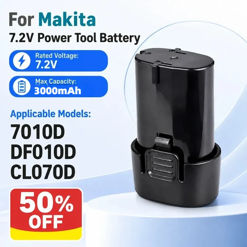 For Makita BL0715 BL7010 198000 4355 DMR108 7.2V Lithium Battery for Power Tools