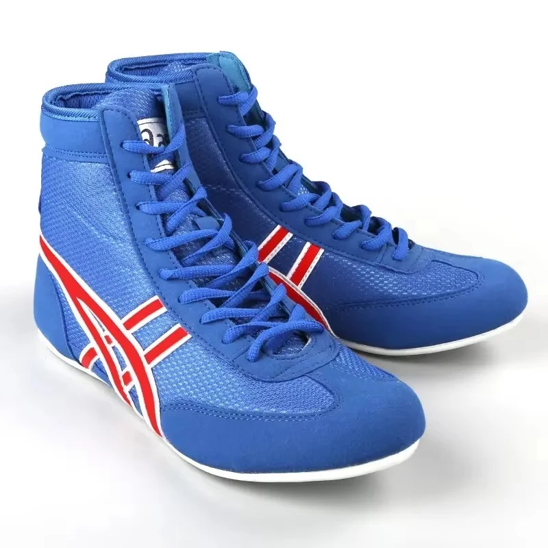 

Men's High Wrestling Boots - Top Leather, Durable Rubber Outsole
