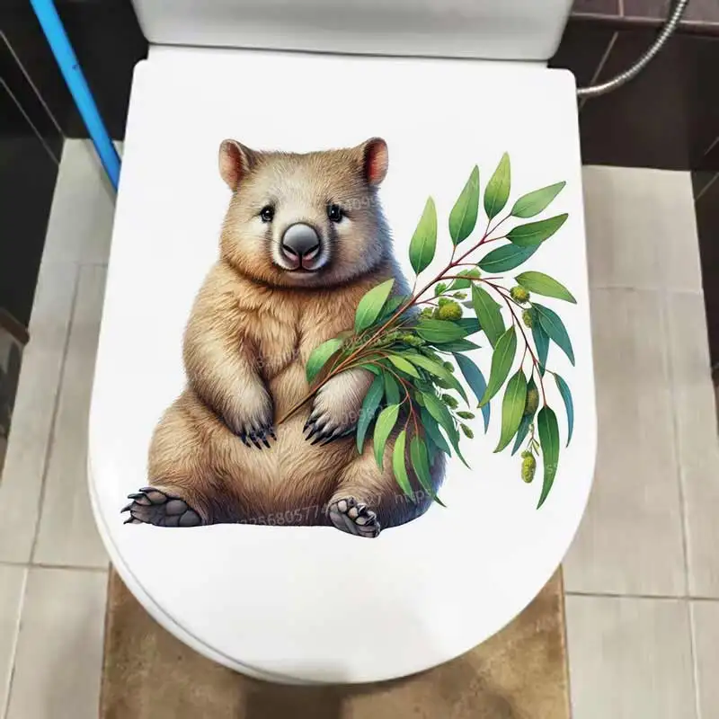 

Watercolor Wombat Wall Sticker Bathroom Toilet Decor Living Room Cabinet Refrigerator Home Decoration Decals Stickers M1387