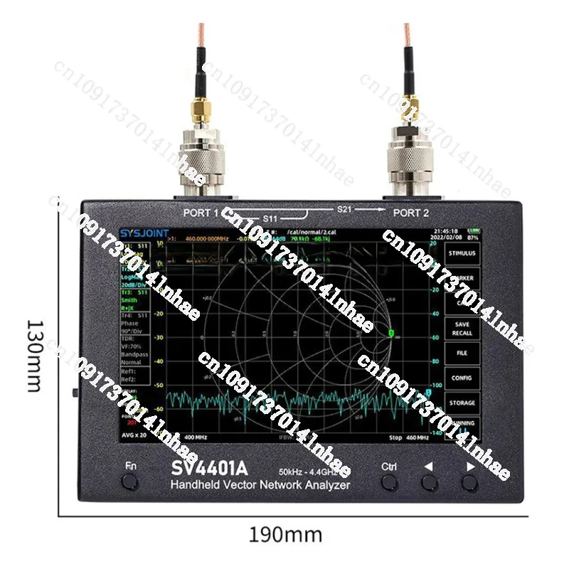 SV4401A Inch LCD 50KHz~4.4GHz HF VHF UHF Antenna Analyzer Upgrade of NanoVNA VNA FCC CE