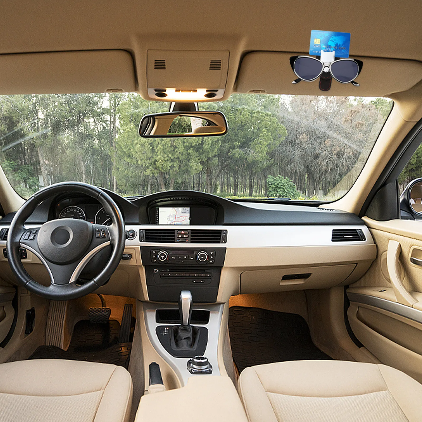 

2Pcs Visor Glasses Clip Secure Fit Scratch-Proof Interior Multi-Use for Car Eyeglasses Sunglasses Holder Storage Hanger