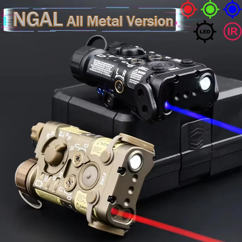 NGAL All Metal WADSN Red Green Blue Dot Strobe IR Ray Aimming LED White Light Hunting Scout Light Airsoft Weapon accessory