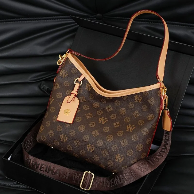 Tas Selempang Kulit Berkualitas Tinggi Untuk Wanita, Tas Tangan Desainer Selempang Bahu, Elegan Untuk Kantor