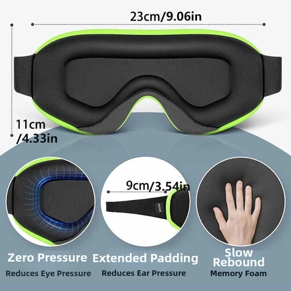 قناع عين مبطن ناعم للعين، غطاء عين خفيف، مساعد للنوم، رقع عين قابلة للتنفس ومريحة #4
