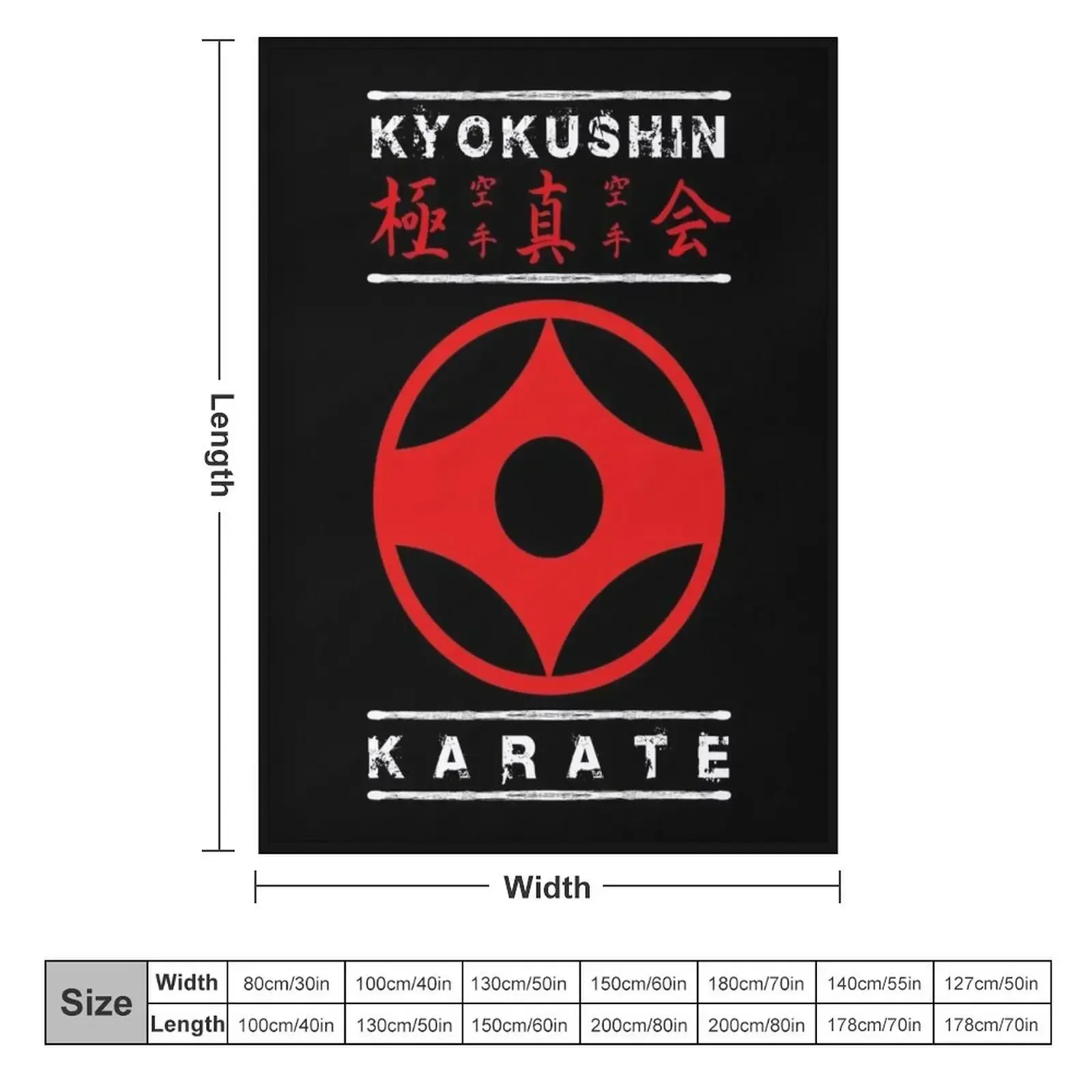 Kyokushin Karate (white text) Throw Blanket Luxury Designer Cute For Sofa Thin Large Tourist Flannels Blankets