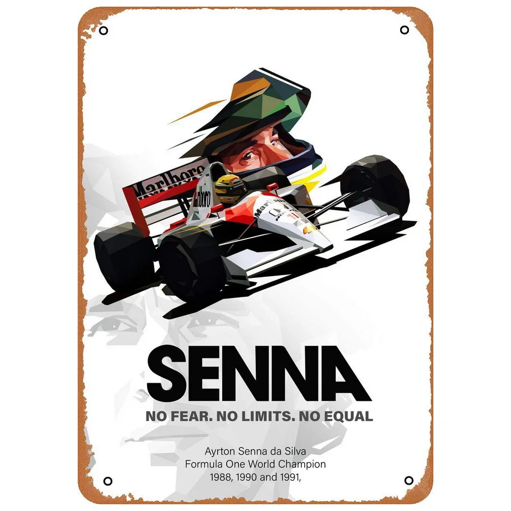 Racing Car Metal Tin Signs Grand Wall Art Poster Plaque Sign Vintage Iron Painting Decoration for Home Cafe Living Room Club Bar