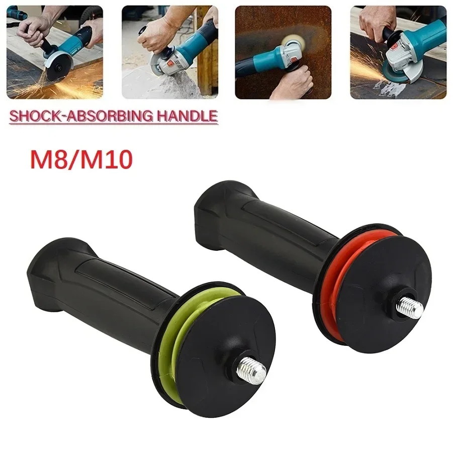 8/10mm Thread Auxiliary Side Handle Angle Grinder Shock Vibration Absorbing Reduce Damping Side Handle Power Tool Handle Home