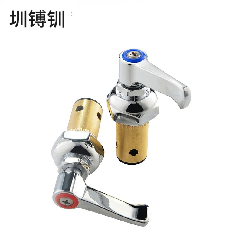 赤-青の蛇口キット-キッチン金具-全銅製スプール-インレットフット-ゴムリング-ネジスプール-蛇口アクセサリー