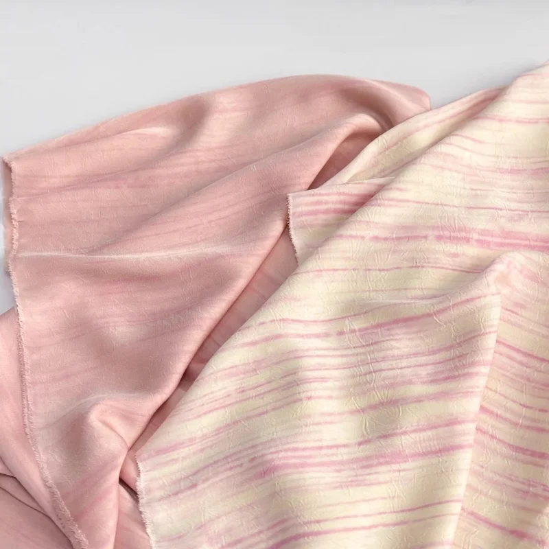 

Irregular water ripple handcrafted cheongsam shirt fabric DIY light and fresh tie-dye fabric