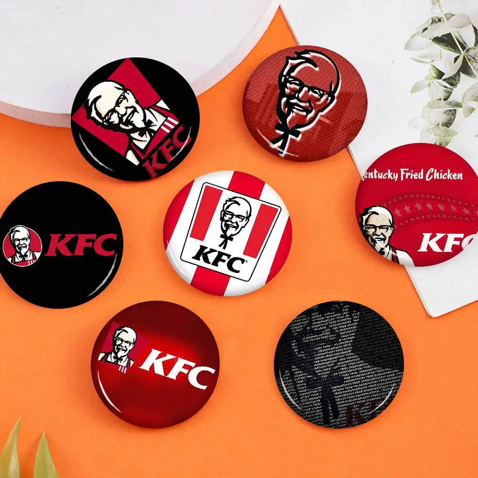 K-Kfc Logo 58mm Animals Funny Brooches Badge Backpack Clothes Gift