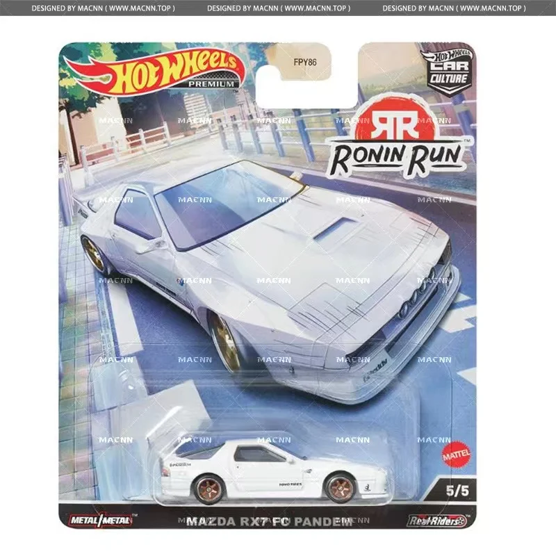 Original Hot Wheels Premium Car Model Ronin Run Sport Automobile Toyota Starlet Nissan Mazda RX7 JDM Toys for Boys Alloy Diecast