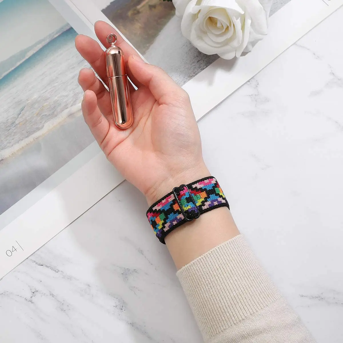 Correa de reloj de 20mm para Samsung Galaxy watch 4 classic/3/Active 2/46mm/42mm pulsera de nailon elástico ajustable Huawei GT/2/Pro