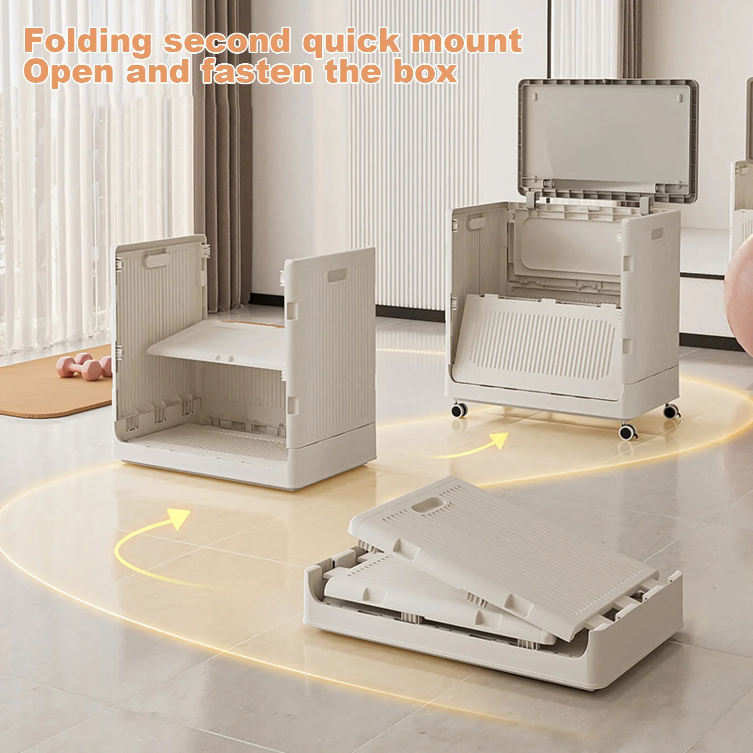 Paniers à linge de grande capacité de 123 L, panier à linge roulant pour le linge, boîtes de rangement de jouets pliables et robustes en plastique