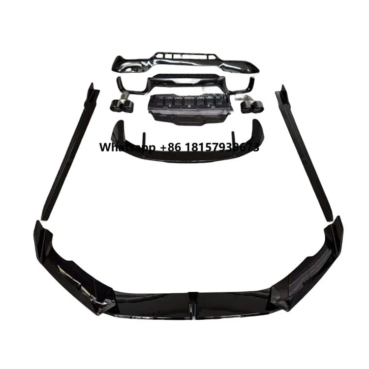

Auto Parts Black Warrior G01 Modified Bumper Front and Rear Lip Tailpipes Tail Wing Side Skirt Rear Spoiler Body Kit for X3